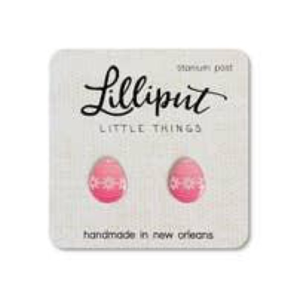 Pink Easter Egg Earrings